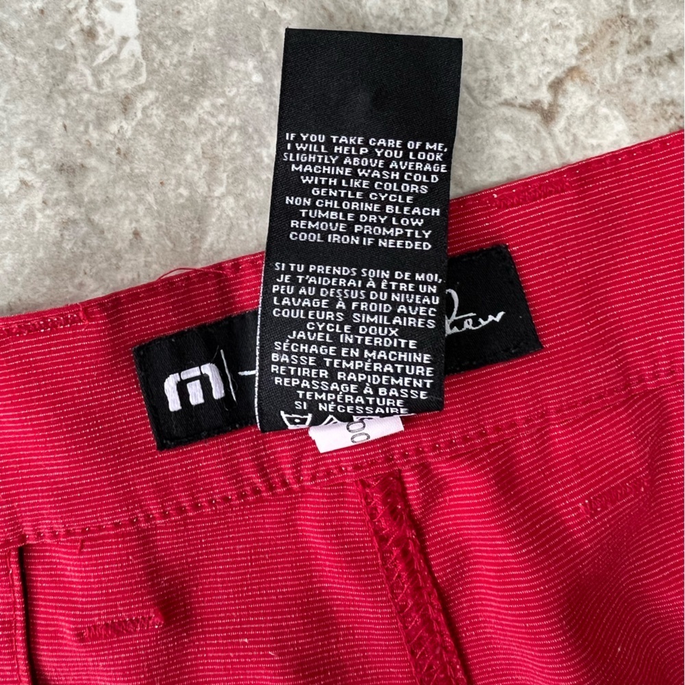 Travis Mathew Beck 10" Men's Performance Golf Shorts in Red, size 42 - Picture 7 of 9